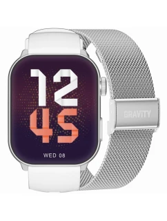 Dámské chytré hodinky + náramek Bílá Stříbrná model 21807183 - Gravity