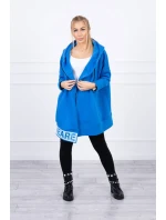 Zateplená mikina so zipsom nevädzovo modrá