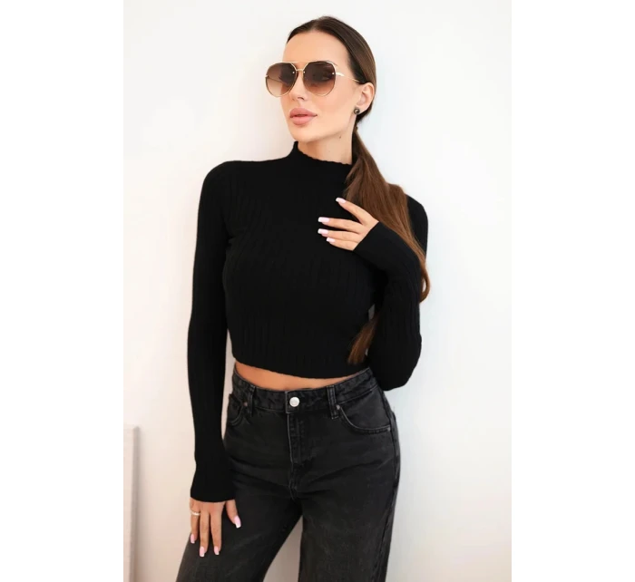 Dámské pruhované šaty s rolákem a ozdobnými knoflíky bordová