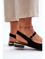 Dámské na nízkém podpatku s patou  černé model 21656609 - SERGIO LEONE