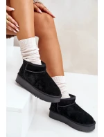 Dámské semišové sněhule na platformě černé model 21670434 - Boto