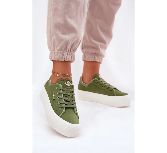 Trampki Damskie Na Platformie Lee Cooper LCW-25-31-3449L Zielone