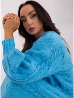 Sweter AT SW model 21793735 niebieski - FPrice Sweter AT SW model 21793735 niebieski - FPrice