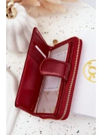 Lakovaná dámska kabelka so zlatými detailmi Evlinne - červená