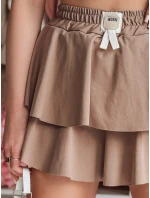 FALBELA hnedá mini sukňa FashionStreet s volánom CY0498