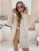 Dámská prošívaná zimní bunda s kapucí světle šedá Dstreet model 21991312 - FashionStreet Dámská prošívaná zimní bunda s kapucí světle šedá Dstreet model 21991312 - FashionStreet