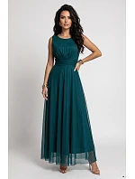 dlouhé maxi šaty s kulatým výstřihem – zelená model 22282676 - numoco basic dlouhé maxi šaty s kulatým výstřihem – zelená model 22282676 - numoco basic