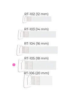 Julimex RT 105 silikónové remienky s kovovou prackou 18 mm