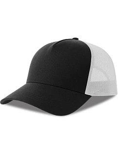 Atlantis Headwear Rapper Cotton-S 5-panelová truckerová čiapka 33.0260 čierna/biela