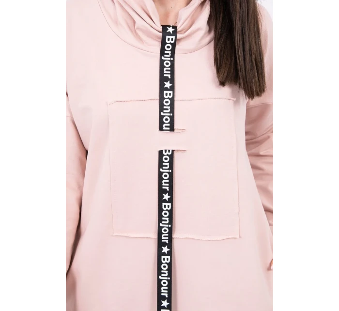 Šaty s kravatou tmavě pudrově růžové Šaty s kravatou tmavě pudrově růžové