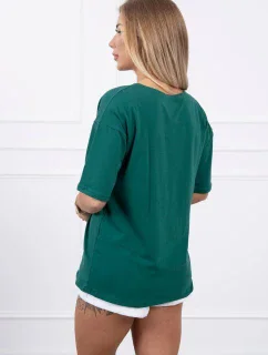 Kúzelne zelená blúzka s potlačou