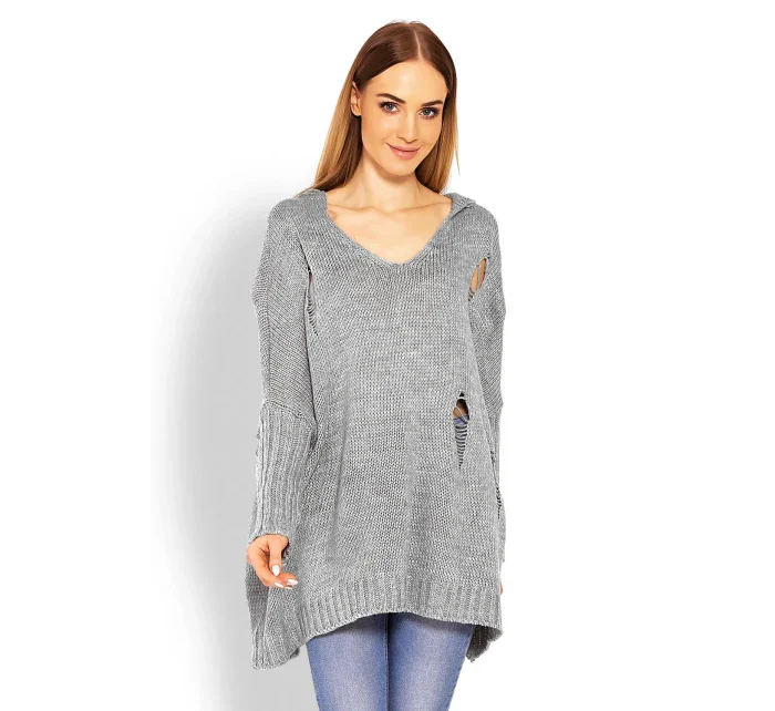 Dlhý sveter model 114560 PeeKaBoo