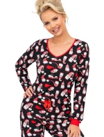 Dámske pyžamo Santi long black - Donna