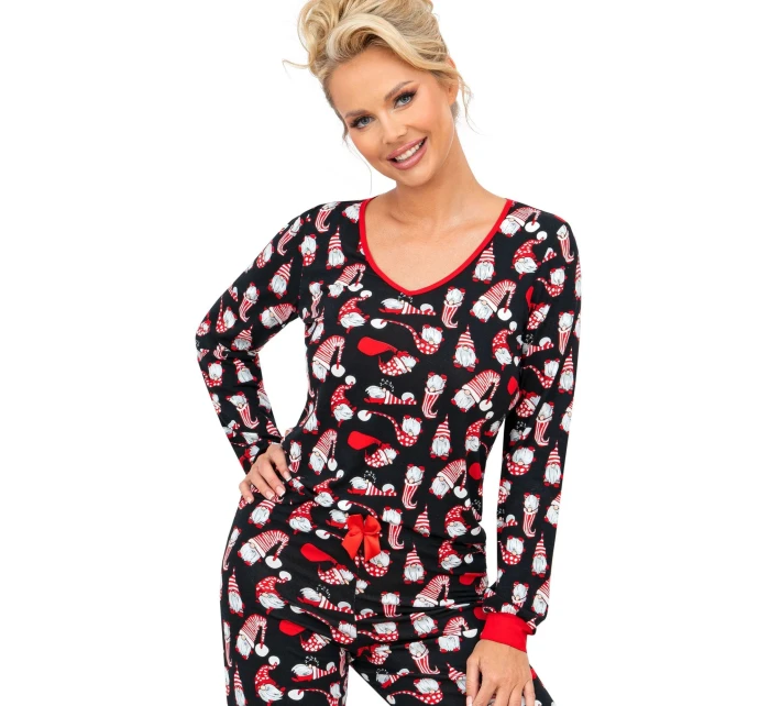 Dámske pyžamo Santi long black - Donna