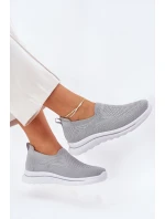 Dámské Textilní Tenisky Šedé model 21689117 - EVENTO Dámské Textilní Tenisky Šedé model 21689117 - EVENTO