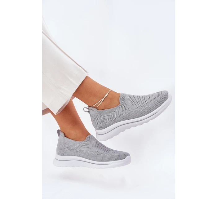 Dámské Textilní Tenisky Šedé model 21689117 - EVENTO Dámské Textilní Tenisky Šedé model 21689117 - EVENTO