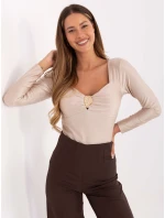 Bluzka IT BZ model 21314487 beżowy - FPrice Bluzka IT BZ model 21314487 beżowy - FPrice