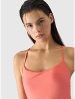 Dámske jednodielne plavky 4F - lososové