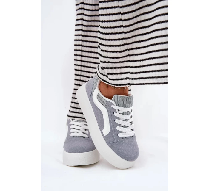 Dámske tenisky na platforme - modré Tellnira