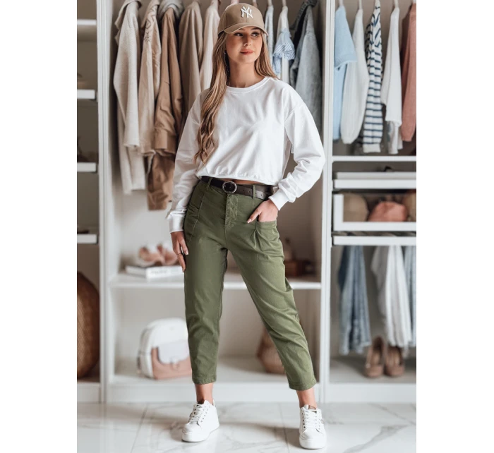 Dámské khaki kalhoty Dstreet model 21986293 - FashionStreet