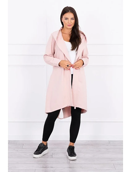 Pláštěnka oversize s potiskem tmavě pudrově růžová Pláštěnka oversize s potiskem tmavě pudrově růžová
