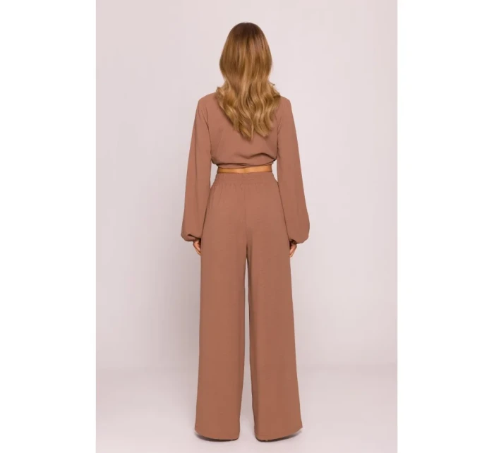 M862 Široké nohavice - čokoládové