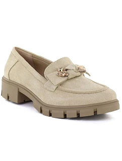 Dámske semišové čižmy s ornamentom béžové M.Daszynski MR23106