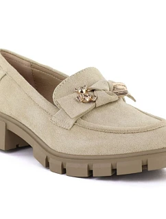 Dámské semišové polobotky s béžové M.Daszynski model 22068845 - M. Daszyński