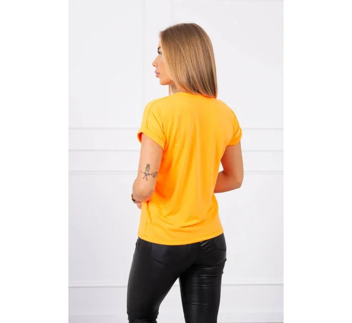 Blúzka Nakupovanie je moja kardio oranžová neónová