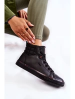 Dámské vysoké tenisky model 21599230 Černe - Cross Jeans Dámské vysoké tenisky model 21599230 Černe - Cross Jeans