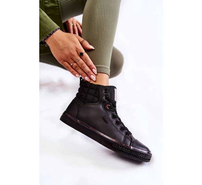 Dámské vysoké tenisky model 21599230 Černe - Cross Jeans Dámské vysoké tenisky model 21599230 Černe - Cross Jeans