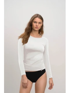 Dámské triko s dlouhým rukávem model 21750279 Bílá - Vamp