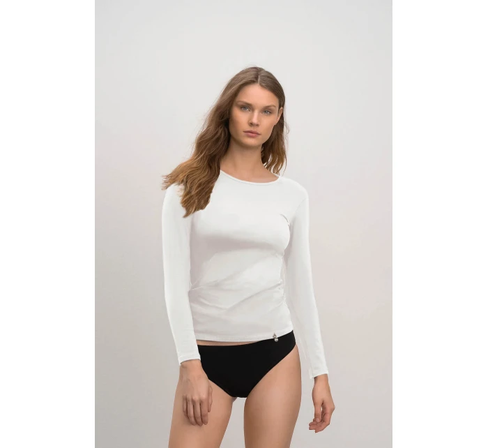 Dámske tričko s dlhým rukávom 21921 White - Vamp