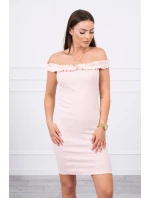 Španielske šaty s volánikmi púdrovo ružové Španielske šaty s volánikmi púdrovo ružové