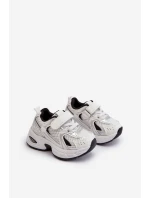 Dziecięce Buty Sportowe Sneakersy Na Rzep Biało-Czarne Ephona Dziecięce Buty Sportowe Sneakersy Na Rzep Biało-Czarne Ephona