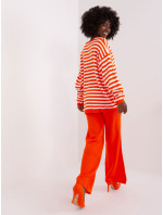 Súprava oranžovej a ecru farby so širokými nohami
