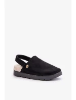 Dámske papuče na platforme zateplené kožušinou typu Lamb Black Sanilora Dámske papuče na platforme zateplené kožušinou typu Lamb Black Sanilora