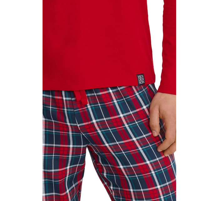 Pánske pyžamo 40950-33X Glance Červená s tmavomodrou - HENDERSON