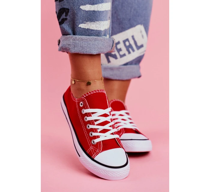 Damskie Klasyczne Trampki Czerwone Omerta