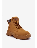 Damskie Trapery Botki Ocieplane Brązowe Corbin