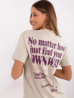 Tričko D12022AC02645G beige