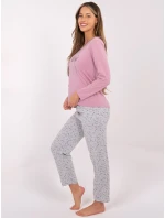 Piżama DU PI FP model 21800503 ciemny różowy - FPrice Piżama DU PI FP model 21800503 ciemny różowy - FPrice