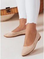 Dámske semišové baleríny s plochým podpätkom GLAMINO white FashionStreet ZY0764