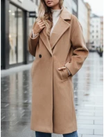 Dámsky prechodný hnedý oversize kabát FashionStreet NY0767z Dámsky prechodný hnedý oversize kabát FashionStreet NY0767z