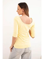 Blúzka s okrúhlym výstrihom žltá Blúzka s okrúhlym výstrihom žltá