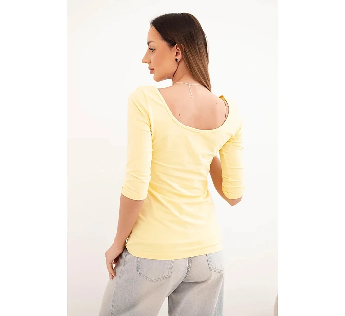 Blúzka s okrúhlym výstrihom žltá Blúzka s okrúhlym výstrihom žltá