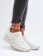 Sneakersy Damskie Z Eko Skóry Białe Vinelli