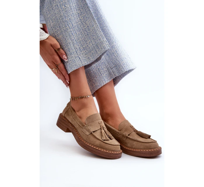 Dámské Semišové Mokasíny S  D&A Hnědé model 21660223 - S.Barski