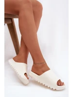 Dámské pantofle na platformě Ecru Olyria Dámské pantofle na platformě Ecru Olyria