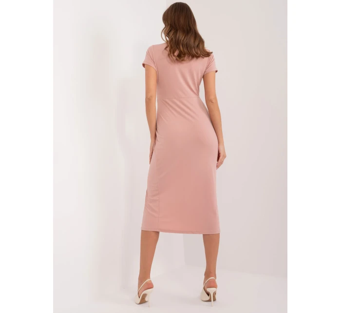 DHJ SK 17302K šaty.93 tmavoružová